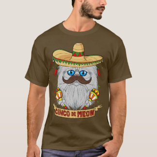 Cinco de Meow I Sombrero Cat I Cinco de Mayo Persi T-Shirt