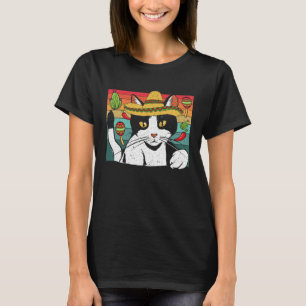 Cinco de Meow Katze  Mexiko Stolz Mexikanischer Ci T-Shirt