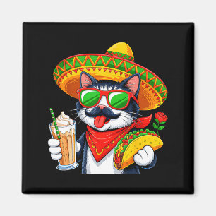 Cinco De Meow Lustige Katze Taco Mexikanische Fies Magnet