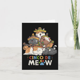 Cinco De Meow Mariachi Cat Lover Cinco De Mayo Karte