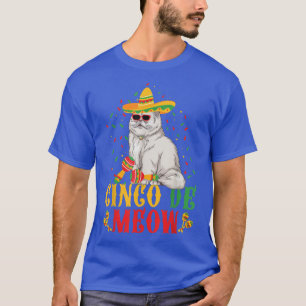 Cinco de Meow Niedlich Cinco De Mayo Cat Sombrero T-Shirt