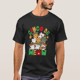 Cinco De Meow Süße Katzen Festliche Freude T-Shirt
