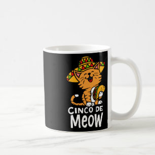 Cinco De Meow Süßer Cinco De Mayo Sombrero Taco Ka Kaffeetasse