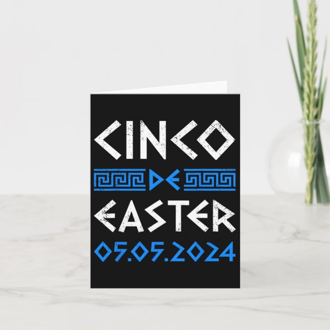 Cinco De Oaster Funny Cinco De Mayo Orthodox Griec Karte (Vorderseite)