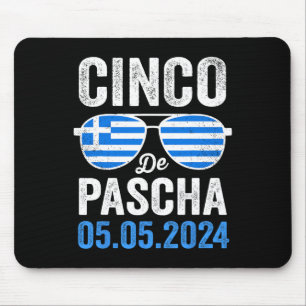 Cinco De Pascha Griechenland Flaggenflagge Griechi Mousepad