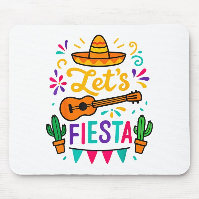 Cinco Mayo Lass uns Fiesta Kleinkind Mädchen Junge Mousepad (Vorne)