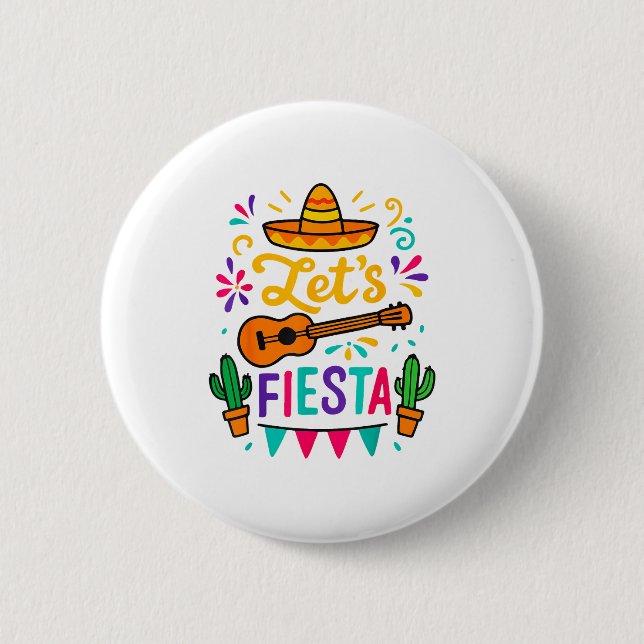 Cinco Mayo Lasst Fiesta Kleinkind Mädchen Junge Me Button (Vorderseite)