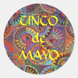 CincoDeMayo Runder Aufkleber
