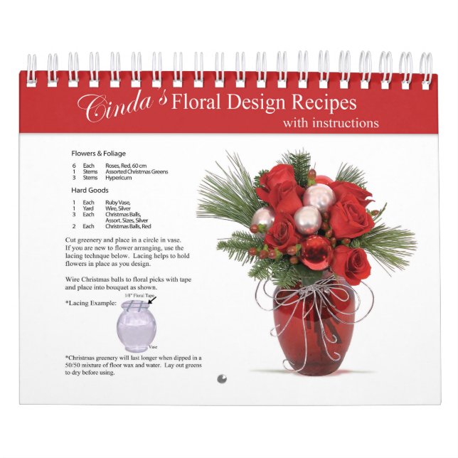 Cindas Blumenmuster-Rezepte mit Anweisungen Kalender (Titelbild)