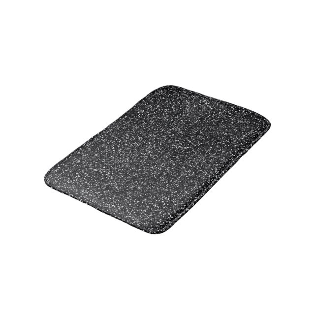 Cinder Black Glitzer Badematte (Schrägansicht)