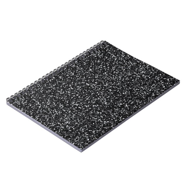 Cinder Black Glitzer Notizblock (Linke Seite)