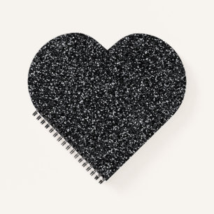 Cinder Black Glitzer Notizbuch