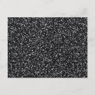 Cinder Black Glitzer Postkarte