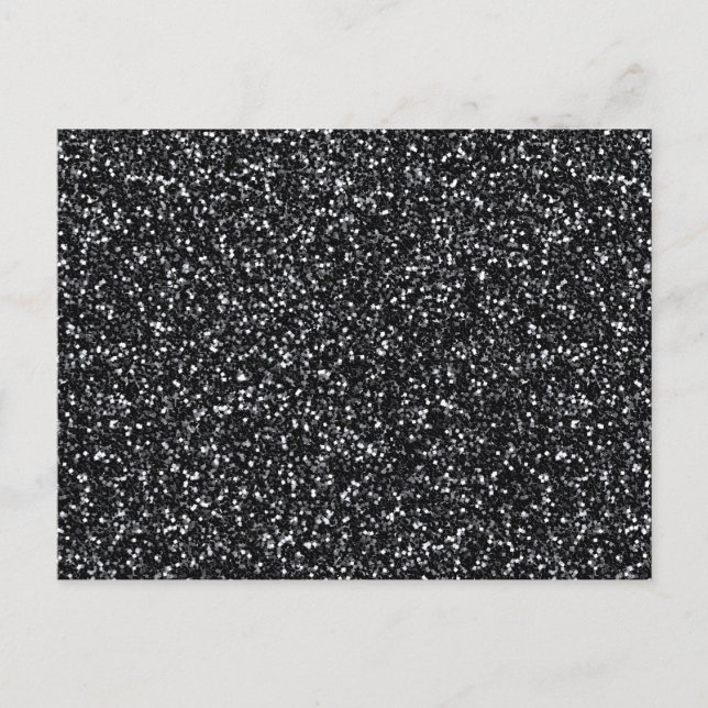 Cinder Black Glitzer Postkarte (Vorderseite)