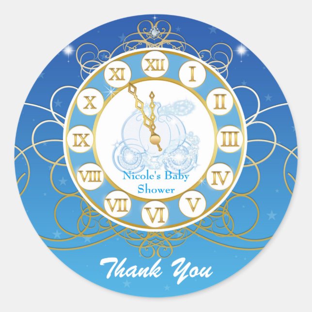 Cinderella Almost Midnight Blue Gevor Stickers (Vorderseite)
