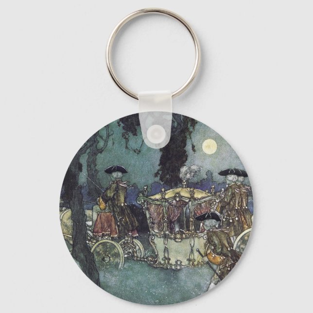 Cinderella Coach by Edmund Dulac Keychain Schlüsselanhänger (Vorderseite)