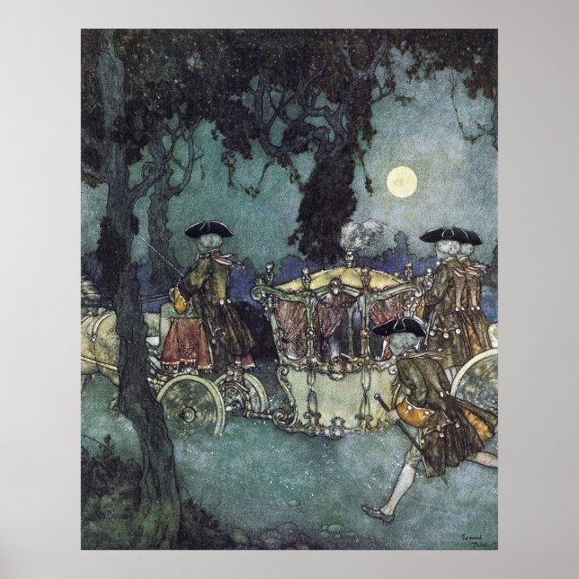 Cinderella Coach von Edmund Dulac Poster (Vorne)