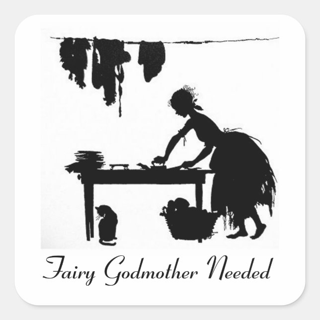 Cinderella Fairy Godmère besoin Sticker (Devant)