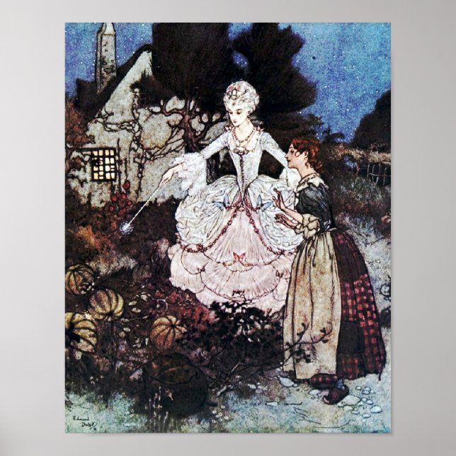 Cinderella Fairy Godmère par Edmund Dulac Poster (Devant)