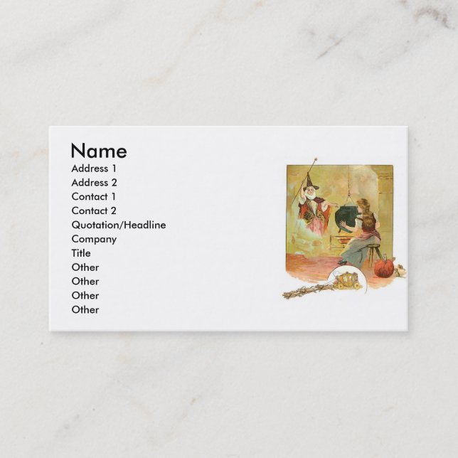Cinderella Fairytale Business Card Visitenkarte (Vorderseite)