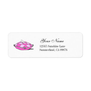 Cinderella Glass Slipper Pink Pillow Label