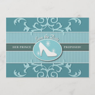 Cinderella Glass Slipper Save the Date