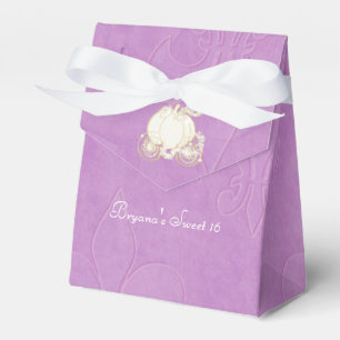 Cinderella Gold Carriage Lila Gastgeschenke Geschenkschachtel