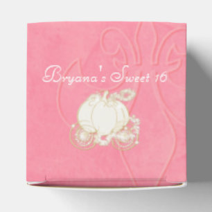 Cinderella Gold Carriage Pink Gastgeschenk Boxen Geschenkschachtel