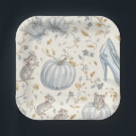 Cinderella Inspired Partyware Pappteller<br><div class="desc">A whimsical spin on Cinderella with pumpkins,  mice,  and a slipper.</div>