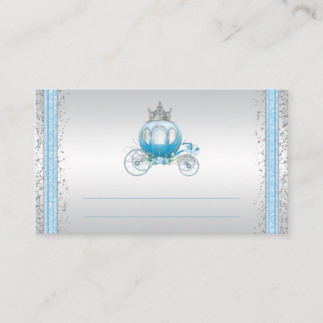 Cinderella Princess Carriage Table Cards Visitenkarte (Vorderseite)