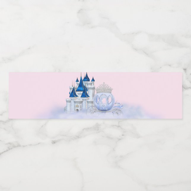 Cinderella Princess Water Bottle Labels (Einzelnes Label)