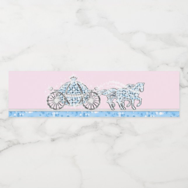 Cinderella Princess Water Bottle Labels (Einzelnes Label)