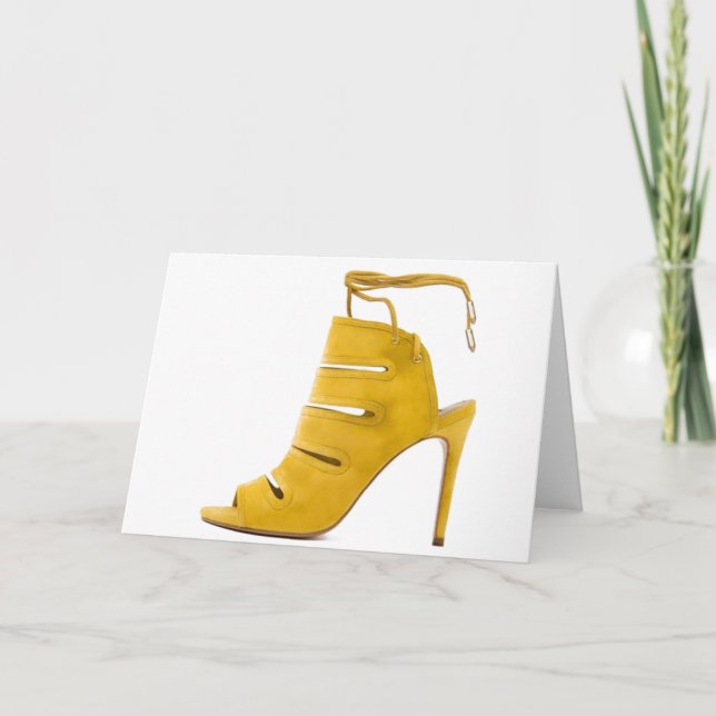 Cinderella Quote Aquazzura Gelbe Schuhe Karte (Vorderseite)