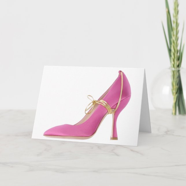 Cinderella Quote Miu Miu Schuhe Pink Pumps Heelse Karte (Vorderseite)