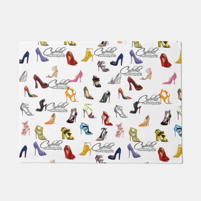 Cinderella Quote Schuhe Heelse Pumps Bath Mat Fußmatte (Vorderseite)