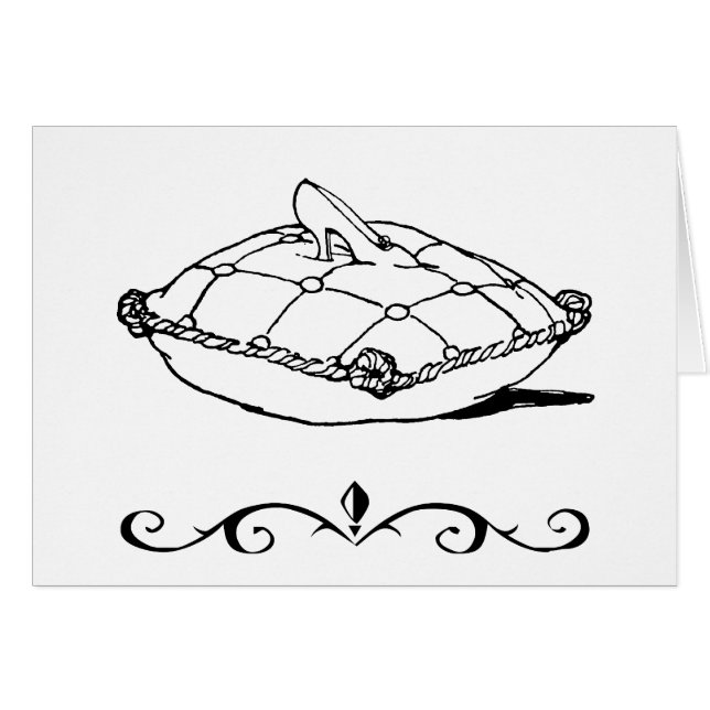 Cinderella Shoe and Pillow Art Cards (Vorderseite (Horizontal))