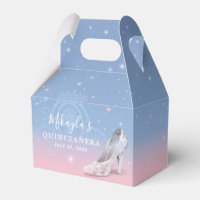 Cinderella Shoe Light Blue und Pink Quinceañera