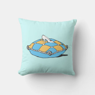 Cinderella Slipper Aquamarin Orange Pillow Kissen