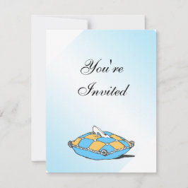 Cinderella Slipper Aquamarin Pillow Einladungen