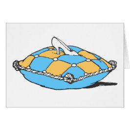 Cinderella Slipper auf Aquamarinem Orangenkissen