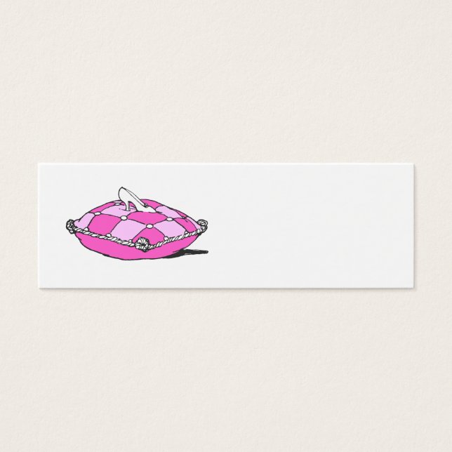 Cinderella Slipper auf rosa Kissen Vintage Kunst (Vorderseite)