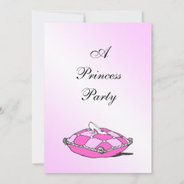 Cinderella Slipper Pink Kissen Princess Party Einladung