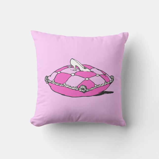 Cinderella Slipper Pink Pillow Kissen (Vorderseite)