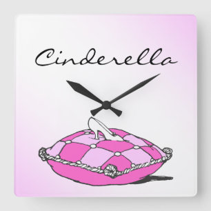 Cinderella Slipper rose Coussin Horloge personnali