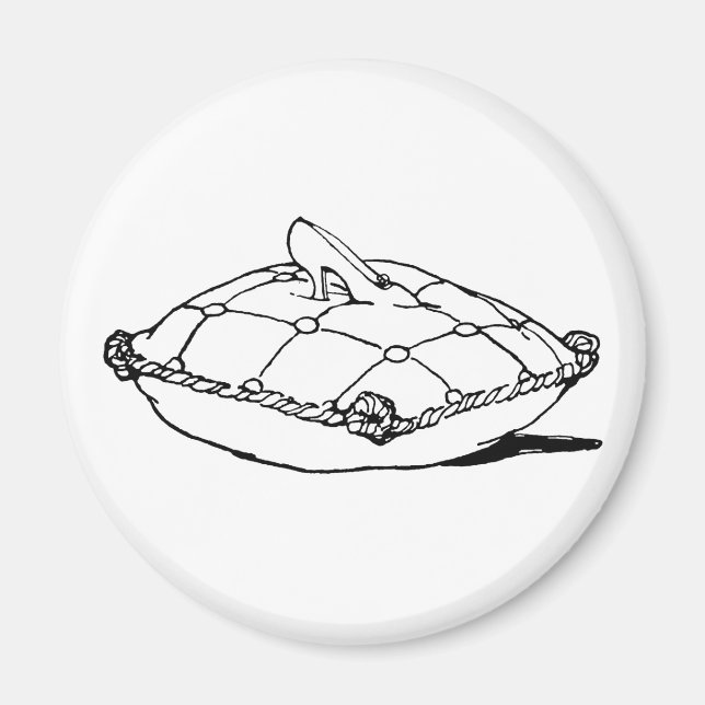 Cinderella Slipper Vintage Märchengeschichte Magnet (Vorne)