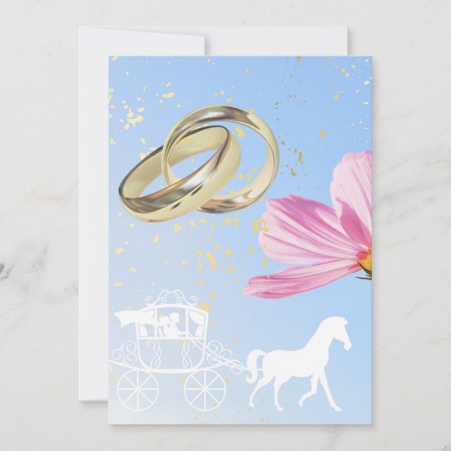 Cinderella Wedding Cards Einladung (Vorderseite)