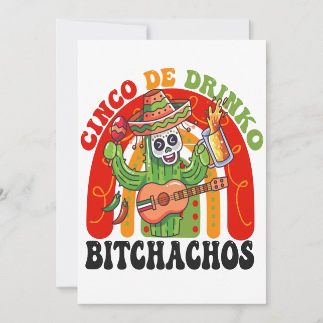Cindo De Drinko Bitchachos Funny Cindo De Mayo Rai Save The Date (Vorderseite)