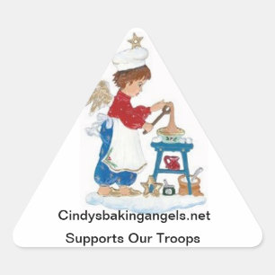 Cindy Backen-Engels-Aufkleber! Dreieckiger Aufkleber