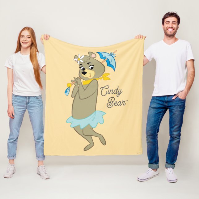 Cindy Bear Holding Parasol Fleecedecke (Beispiel)