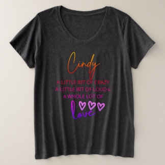 Cindy Colorful Liebe Große Größe T-Shirt